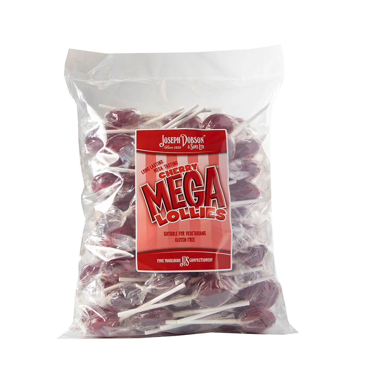 Joseph Dobson Cherry Mega Lollies - 1.875kg