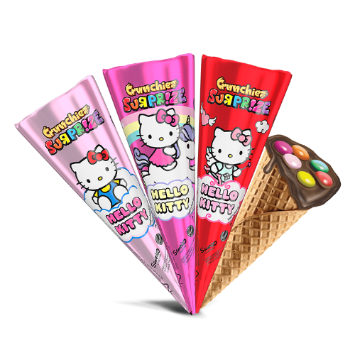 Chocolate Hello Kitty Surprise Cones 25g - 12 Count
