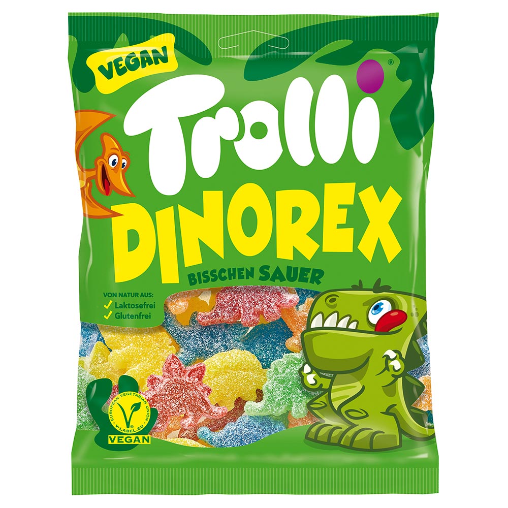 Trolli Dinorex Sour Bags 100g - 24 Count