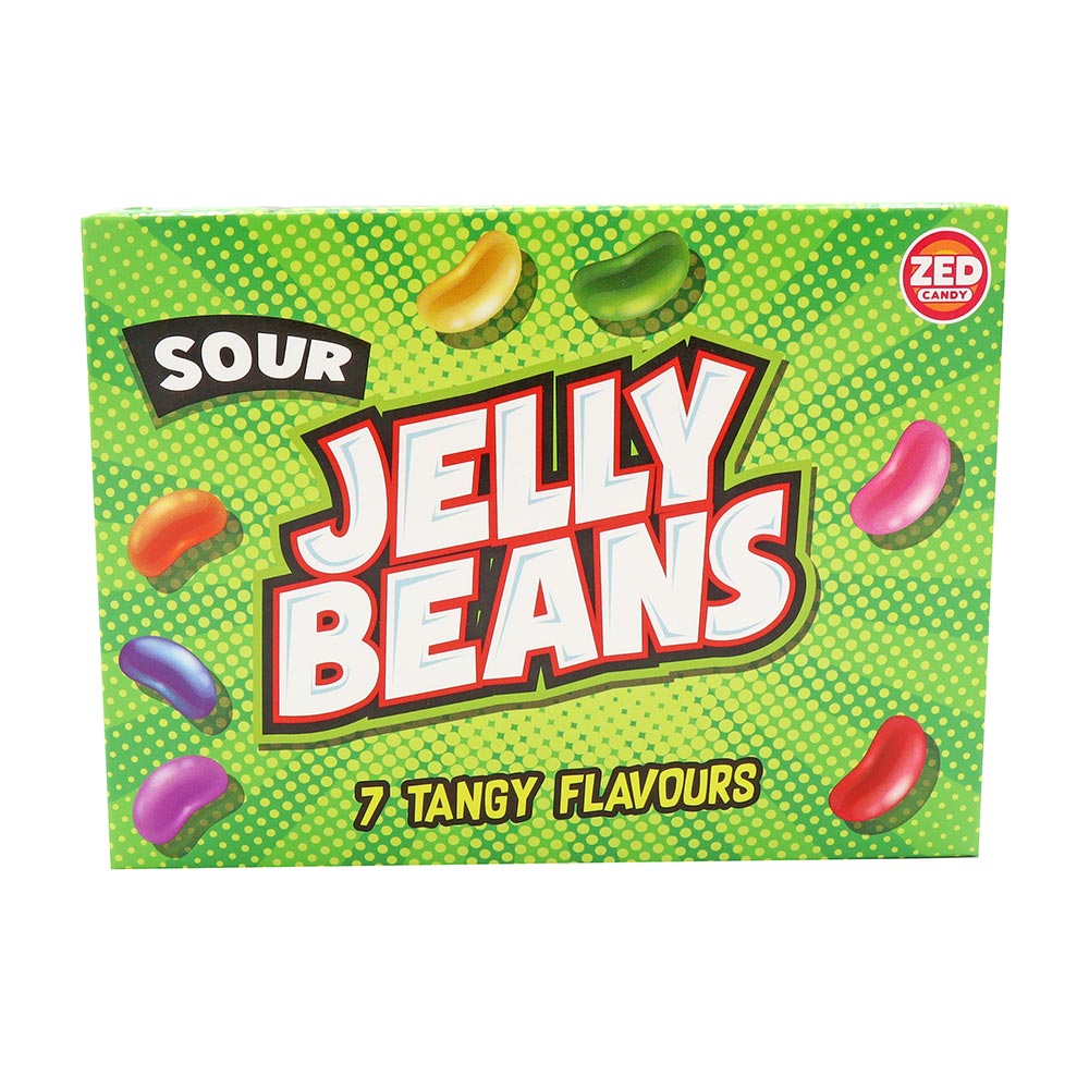 Zed Candy Sour Jelly Beans Box 120g - 12 Count *BBD 08/26*