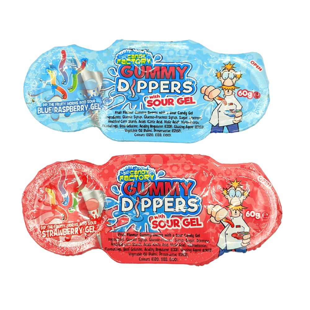 Crazy Candy Factory Gummy Dippers 60g - 12 Count