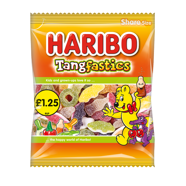 Haribo Tangfastics 140g PM £1.25 Share Bags - 12 Count