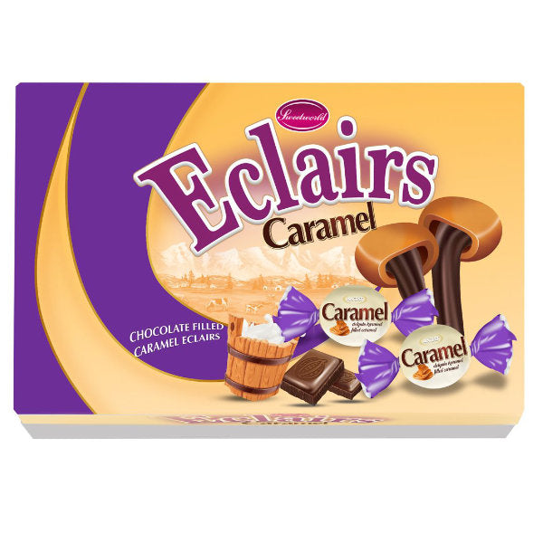 Yummys Chocolate Caramel Eclairs Gift Box 200g - 24 Count