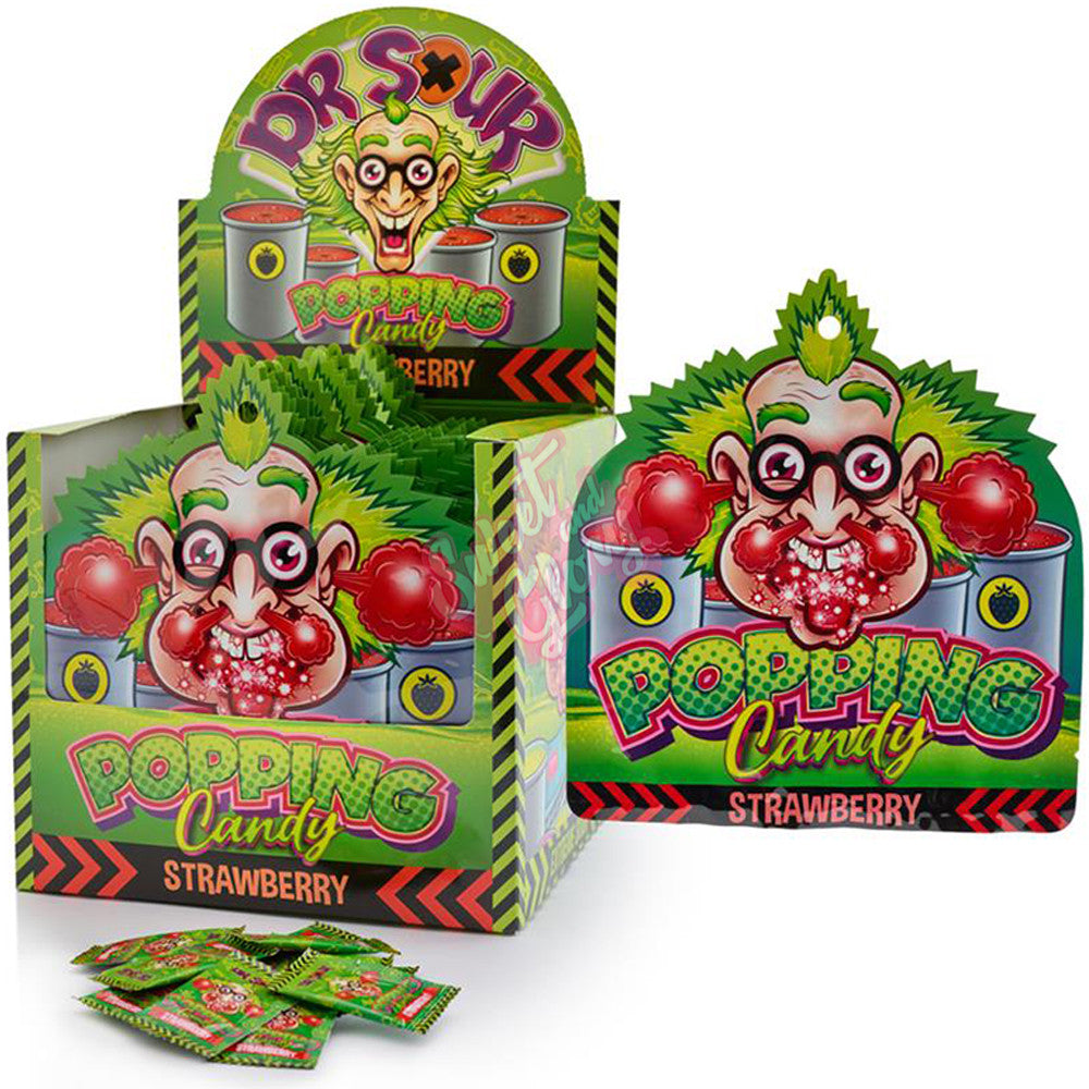Dr Sour Popping Candy Strawberry 15g - 20 Count