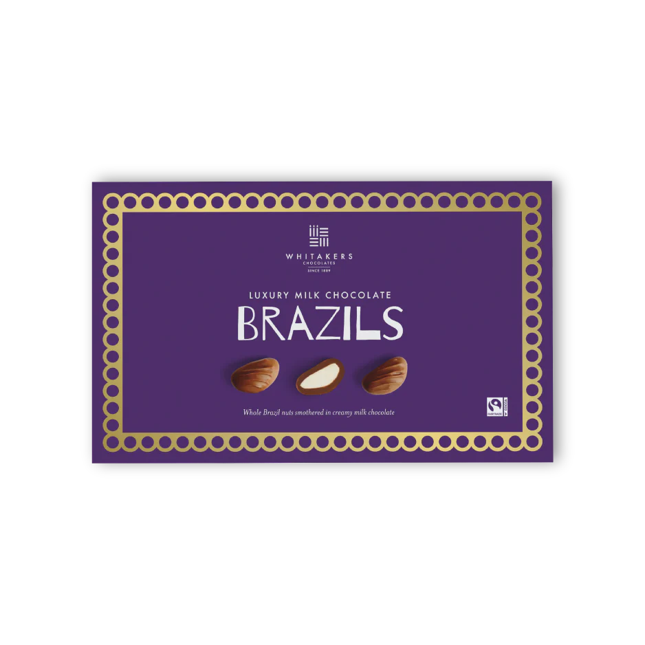 Whitakers Milk Chocolate Brazils Gift Box 150g - 10 Count