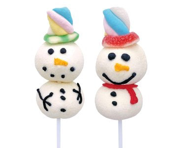 Marshmallow Christmas Snowman Lolly 40g - 12 Count