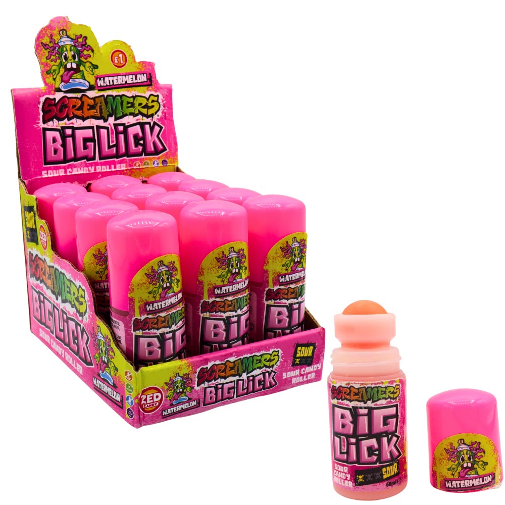 Zed Candy Screamers Watermelon Big Lick 60ml - 12 Count