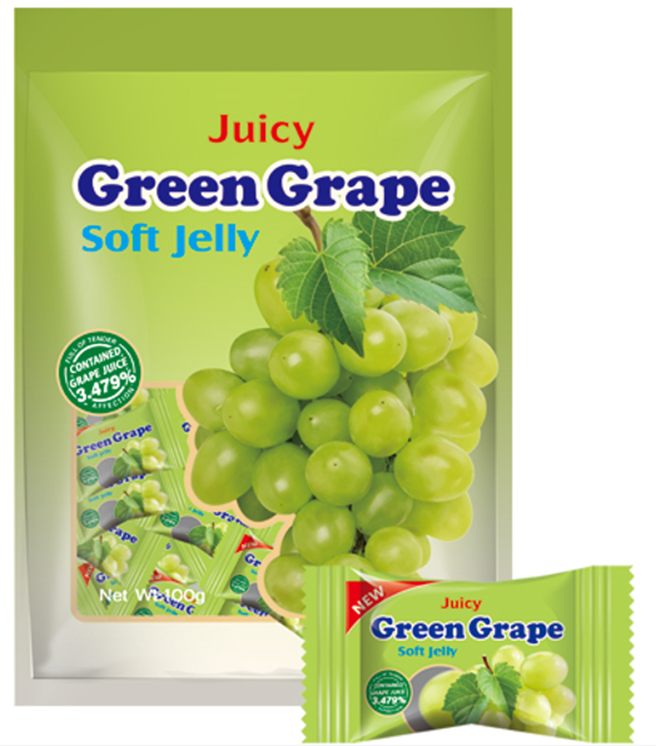 Lucky Dip Exotic Green Grape Soft Gummy 100g - 12 Count