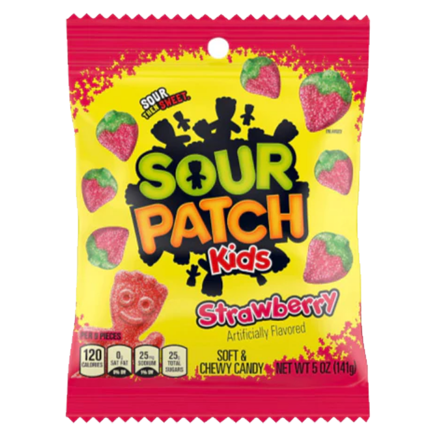 Sour Patch Kids Strawberry Peg Bag 102g - 12 Count