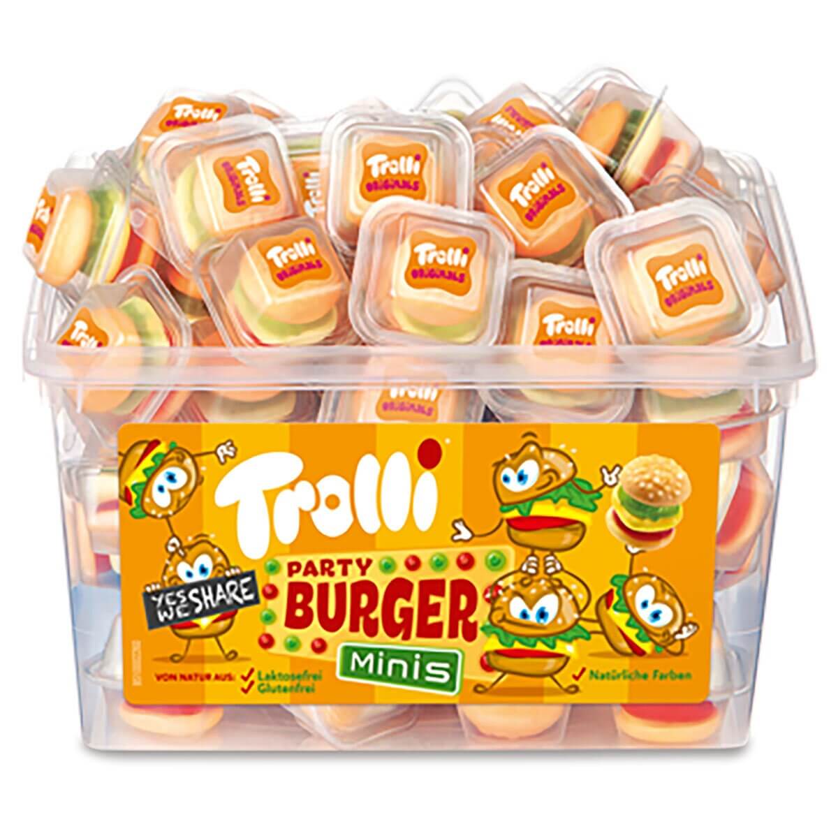 Trolli Mini Party Candy Burgers Tub - 60 Count