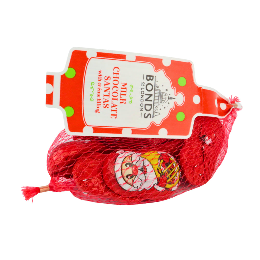 Bonds Milk Chocolate Santas Net 80g - 48 Count