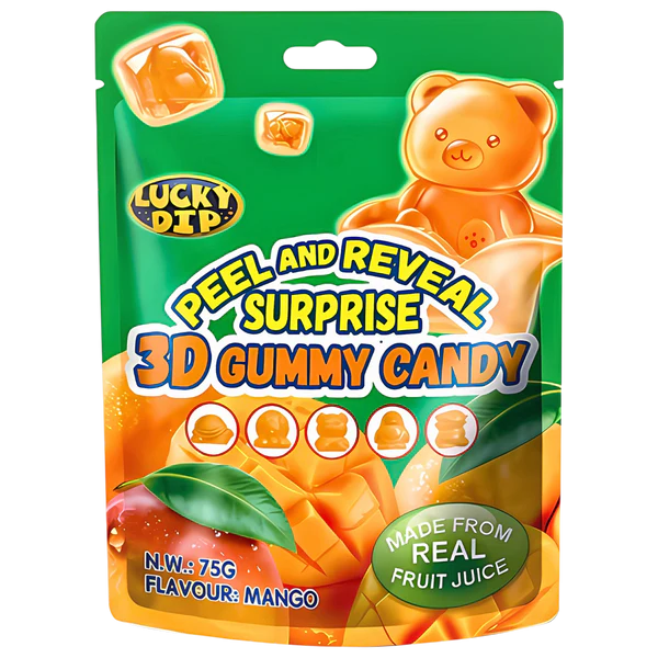 3D Mango Surprise Peel & Reveal Gummies 75g - 10 Count
