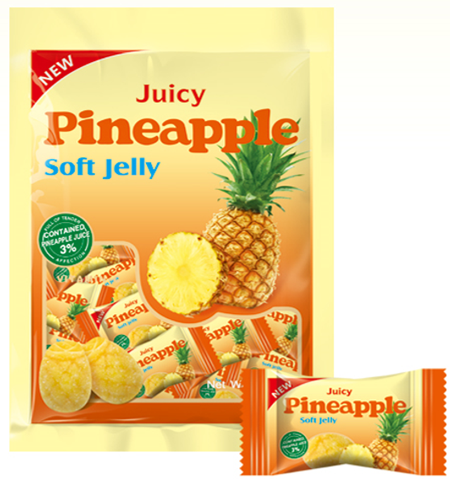 Lucky Dip Exotic Pineapple Soft Gummy 100g - 12 Count