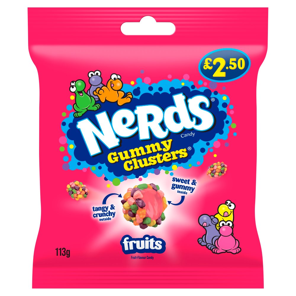 Nerds Original Fruit Candy Gummy Clusters 113g PM £2.50 - 10 Count