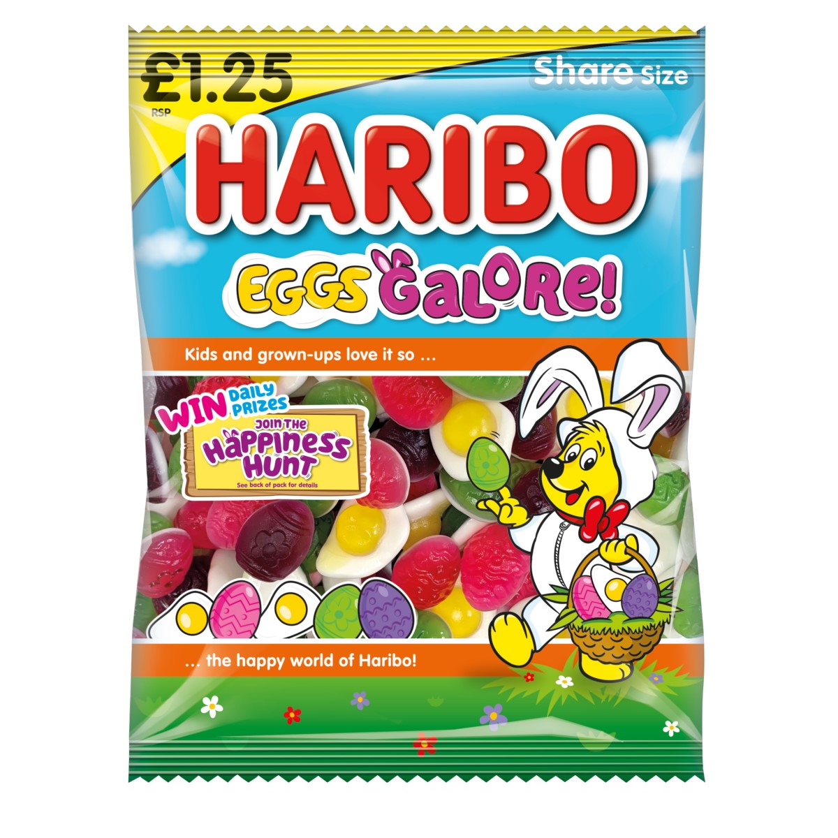 Haribo Eggs Galore PM £1.25 Share Bags - 12 x 140g *BBD END 04/26*