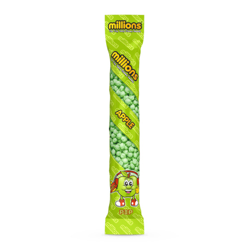 Millions Apple Candy Tubes - 12 Count