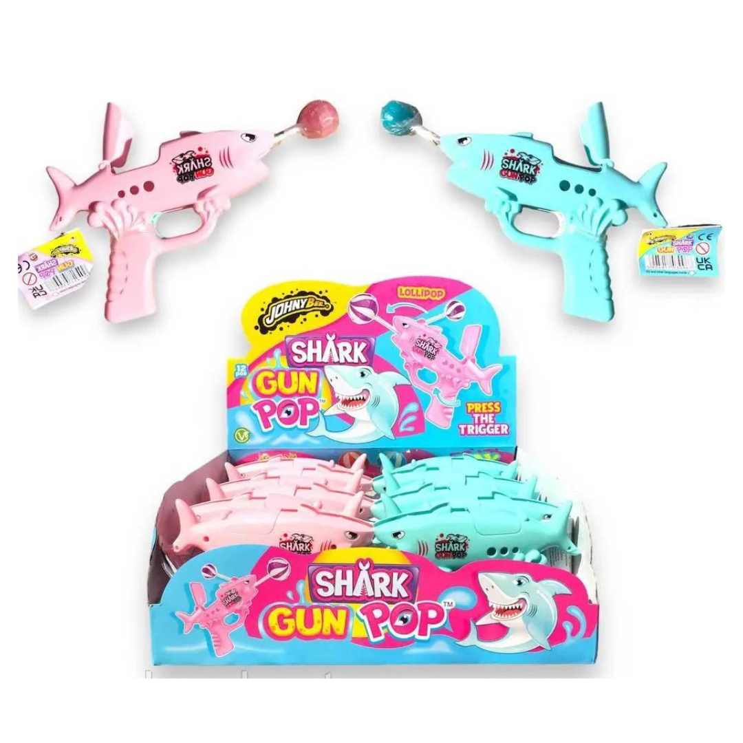Johnny Bee Shark Gun Candy Pop - 12 Count