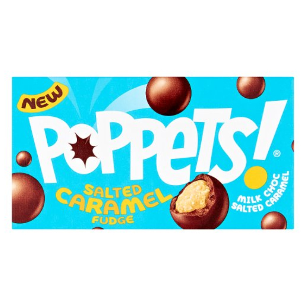 Poppets Milk Choc Salted Caramel Fudge 40g - 36 Count *BBD END 10/26*