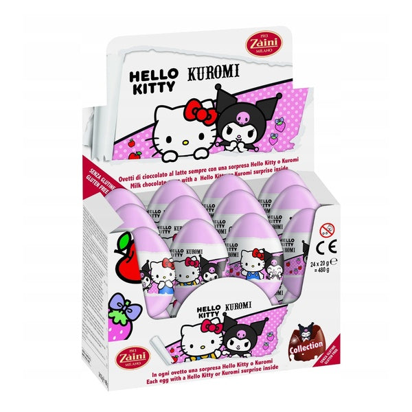 Zaini Chocolate Hello Kitty Surprise Eggs 20g - 24 Count