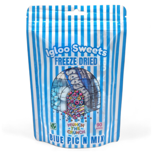 Igloo Sweets Freeze Dried Blue Candy Pick N Mix 90g - 10 Count