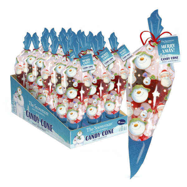 Snowman & Snowdog Candy Cones 150g - 18 Count