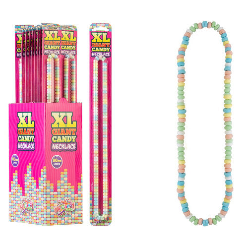 PMS XXL Candy Necklaces Blister Card 80cm - 24 Count