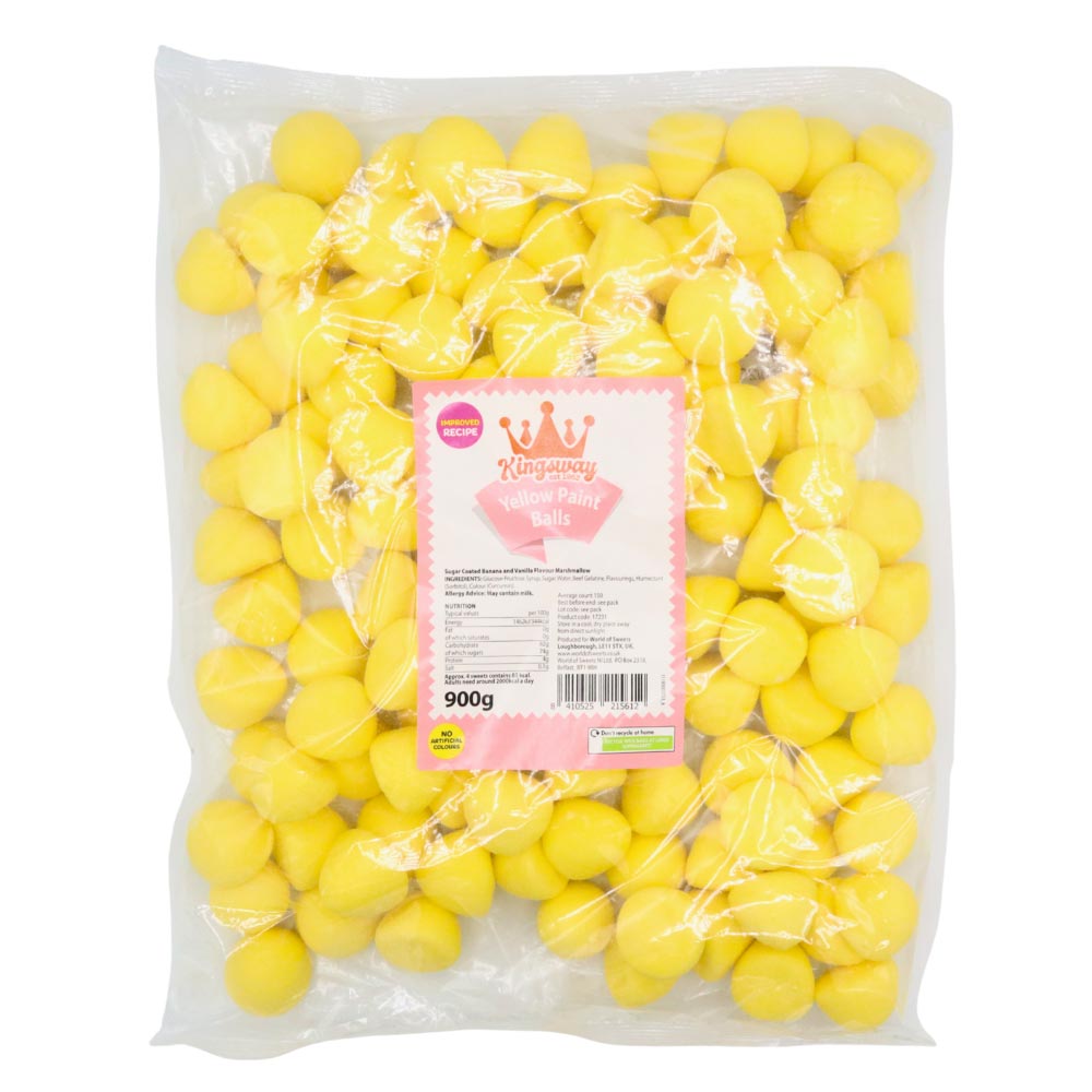 Kingsway Yellow Marshmallow Paint Balls - 900g