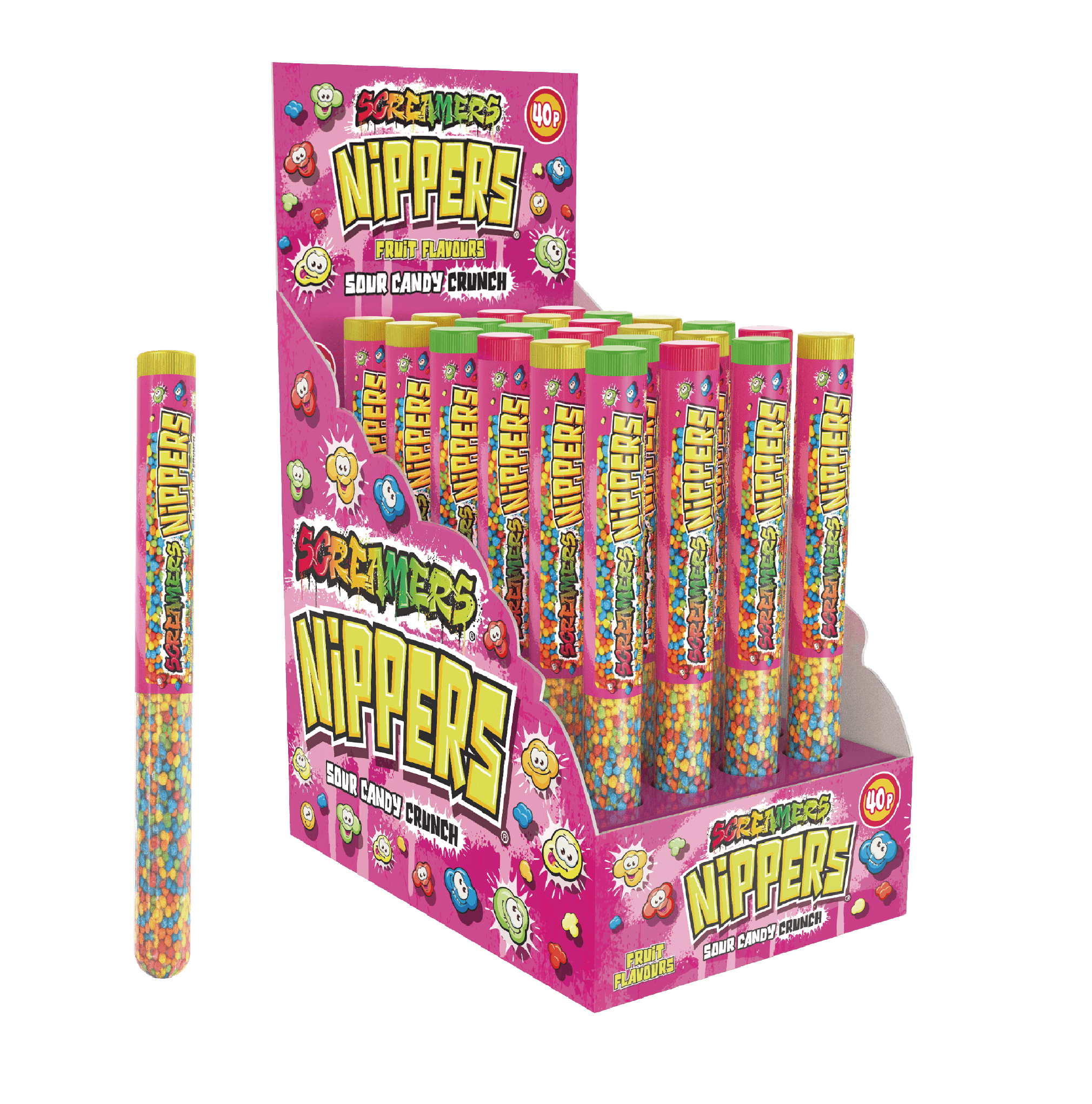 Zed Candy Nippers Mixed Fruits Tubes 12g - 24 Count