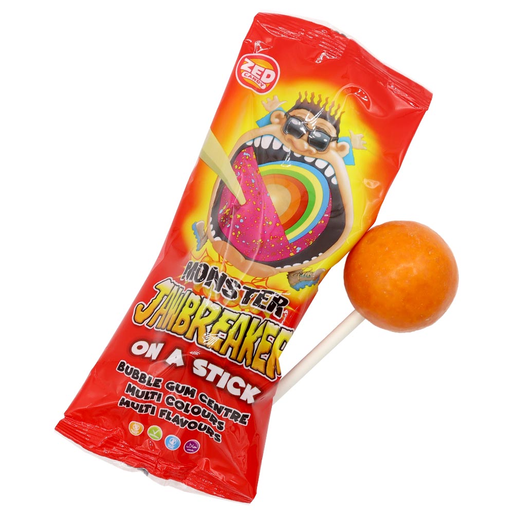 Zed Candy Monster Jawbreaker On A Stick 60g - 20 Count