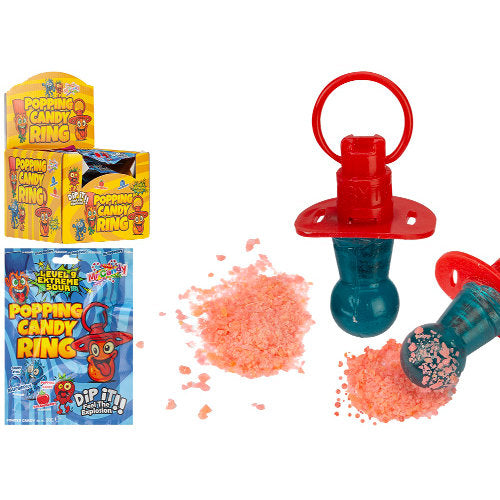PMS Candy Ring With Popping Candy Powder - 12 Count