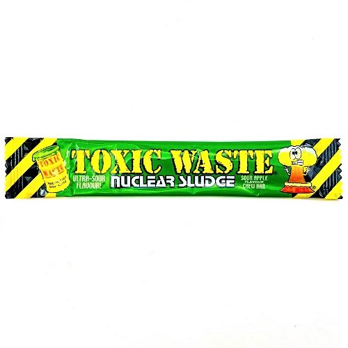 Toxic Waste Sour Apple Chew Bars - 50 Count