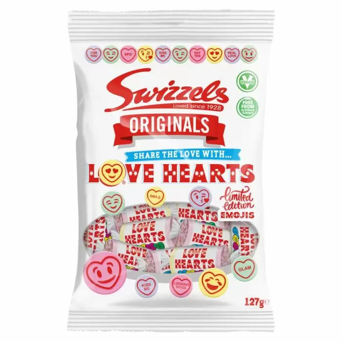 Swizzels Originals Love Hearts Bags - 12 Count