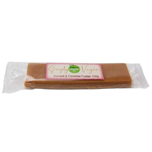Simply Vegan Caramel & Seasalt Fudge 100g - 24 Count
