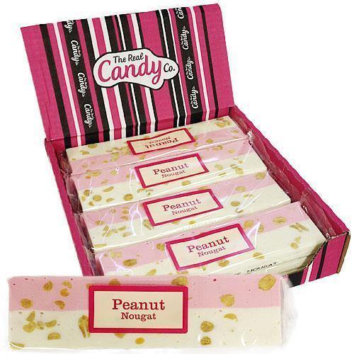 Real Candy Co Peanut Pink & White Nougat - 12 Count