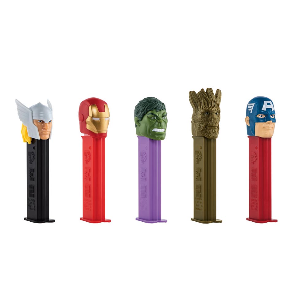 Pez Candy Marvel Dispensers - 12 Count