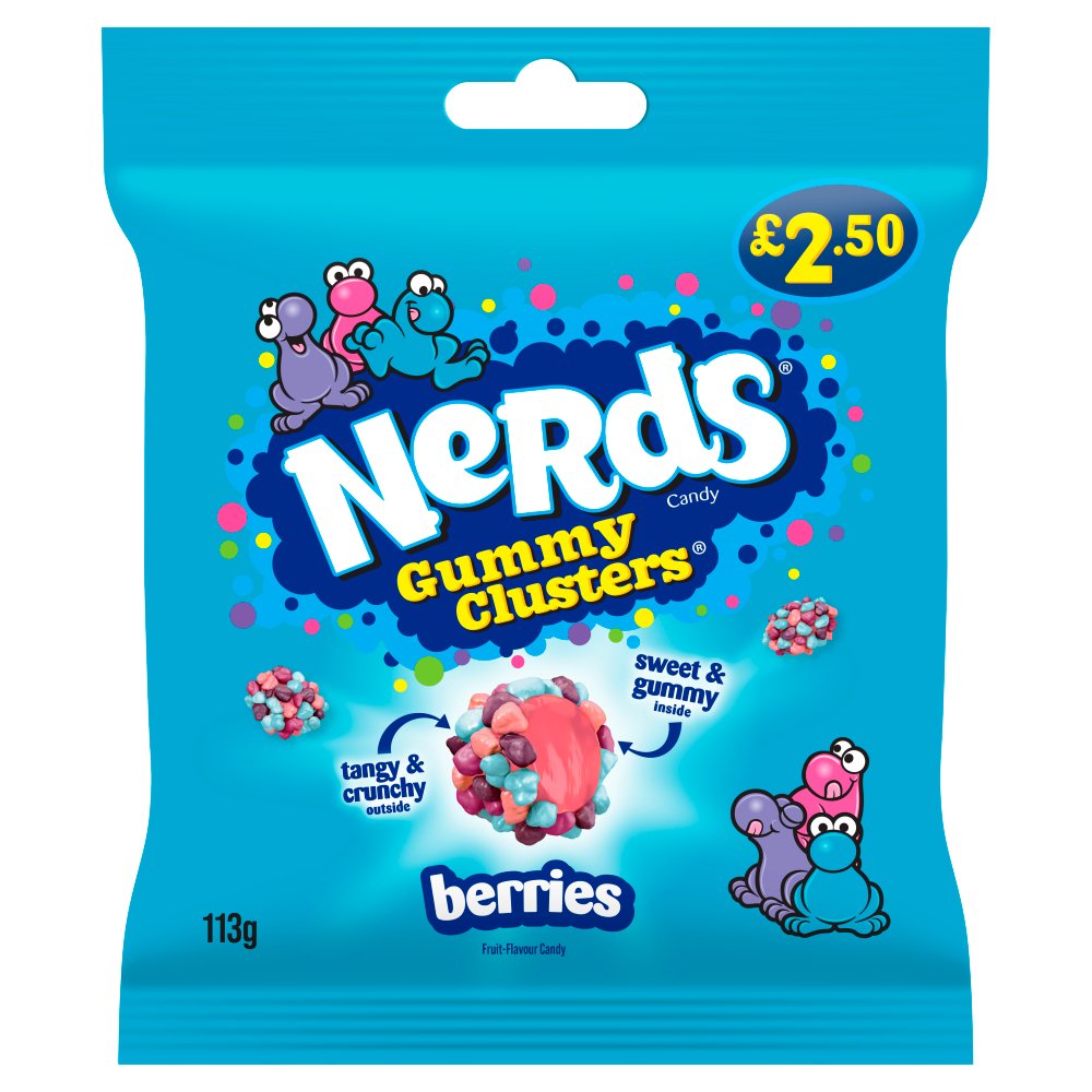Nerds Berries Candy Gummy Clusters 113g PM £2.50 - 10 Count
