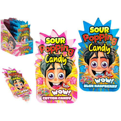 PMS Sour Popping Candy Pouches 9g - 24 Count
