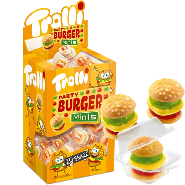 Trolli Mini Candy Burgers Display Box - 80 Count