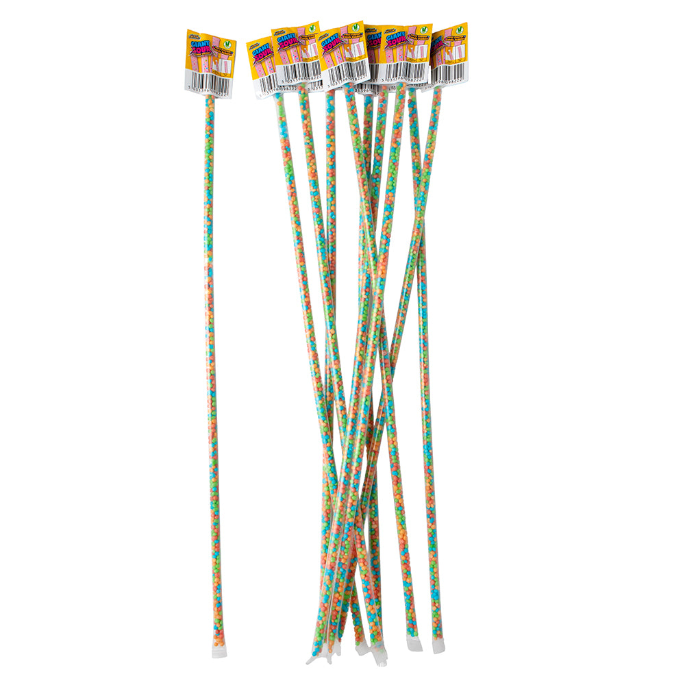 Crazy Candy Factory Giant Sour Candy Straws 12g - 100 Count