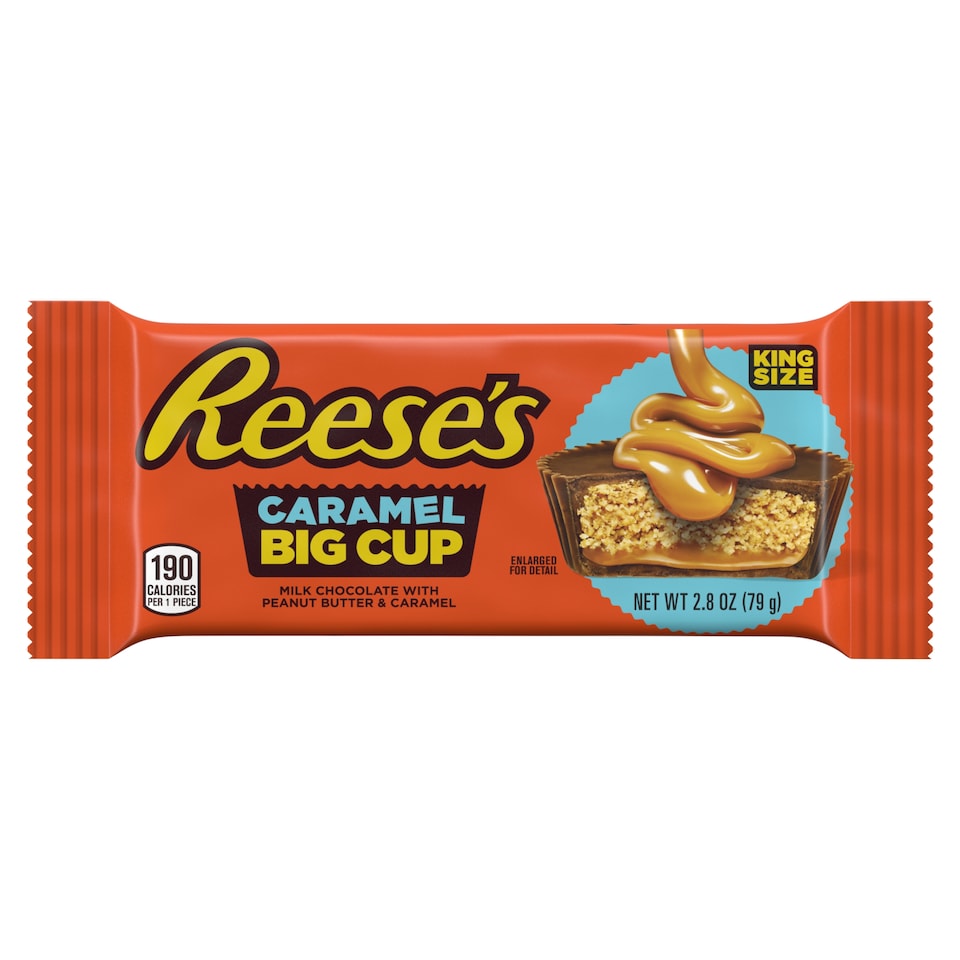 Reeses King Size Peanut Butter Big Cup Caramel 79g - 16 Count