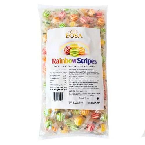 Eosa Mixed Fruit Rainbow Drops Hard Boiled Candy - 1kg