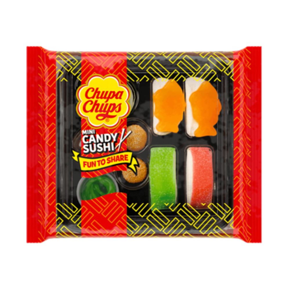 Chupa Chups Mini Candy Sushi Tray 100g - 12 Count