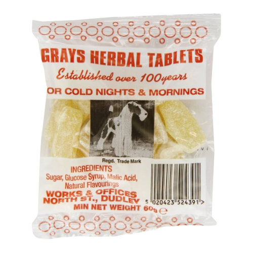 Grays Herbal Tablet Pre-Packed 60g Bag - 30 Count