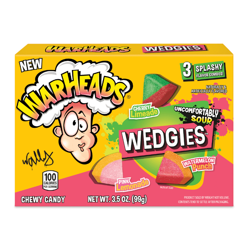 Warheads Sour Wedgies Theatre Box 99g - 12 Count *BBD END 12/25*