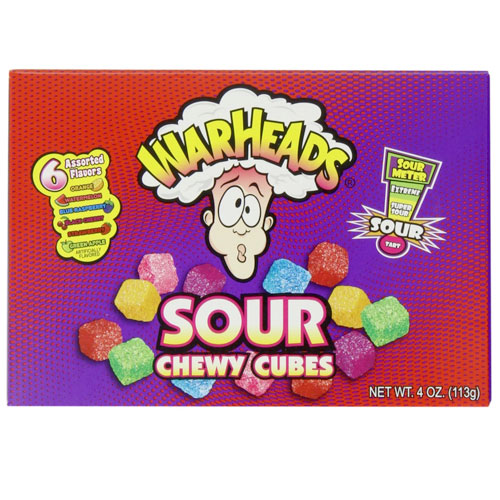 Warheads Sour Chewy Cubes Box - 12 Count