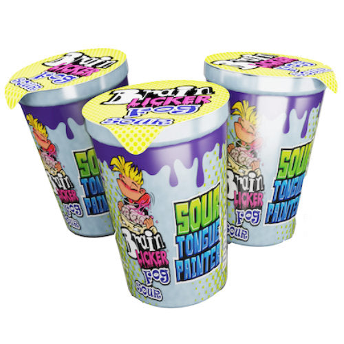 Brain Licker Fog Sour Tongue Painter Candy Floss 20g Cup - 12 Count