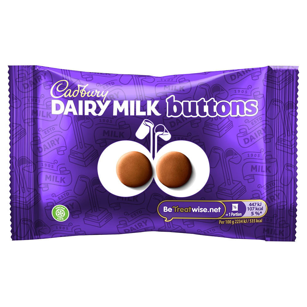 Cadbury Dairy Milk Buttons Chocolate Bag 40g - 36 Count