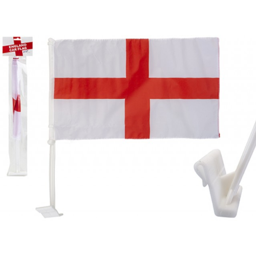 England Car Flag With Stick 18"x12"