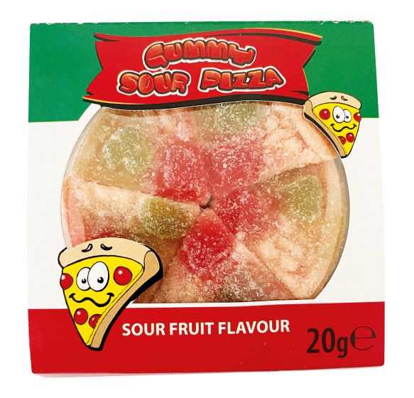 Rose Sour Gummy Pizzas 20g - 24 Count