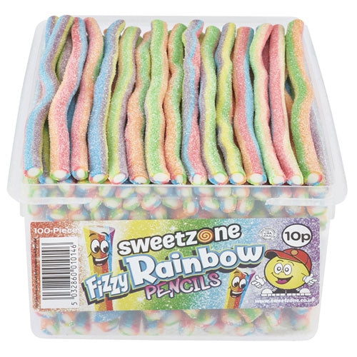 Sweetzone Fizzy Rainbow Pencils - 100 Count